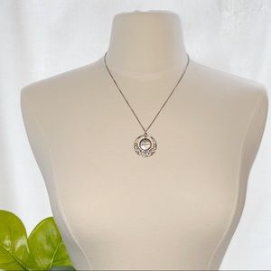 Vintage Bali Inspired Silver-tone “Mom” necklace